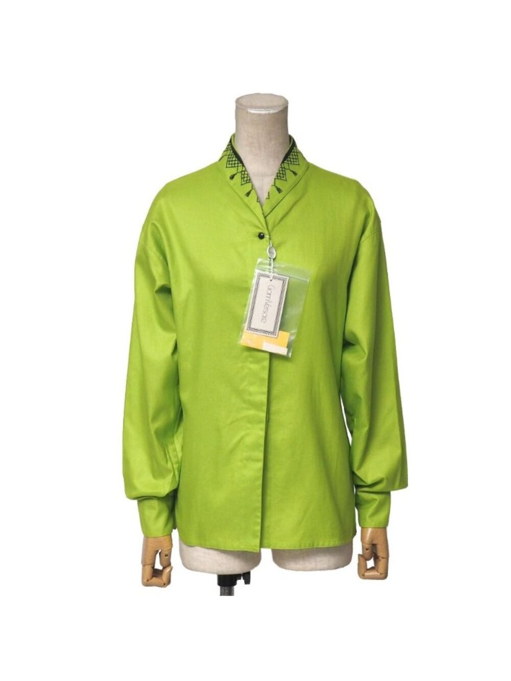 Versace Gianni Vintage Long Sleeve Shirt 38 4 Open Color Light Green